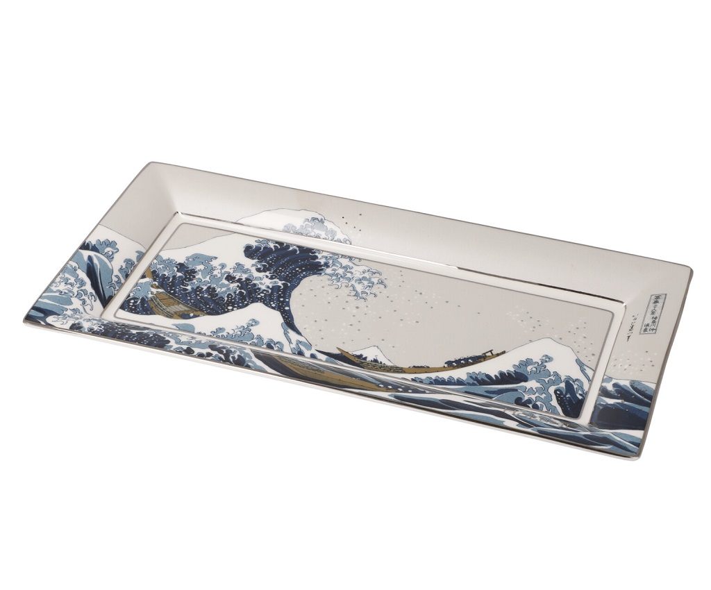 The Great Wave - 長方形盤子 24x12cm Artis Orbis Katsushika Hokusai