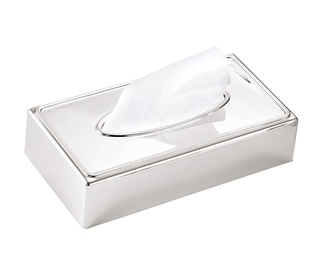 Silver-Plated Tissue Box Holder