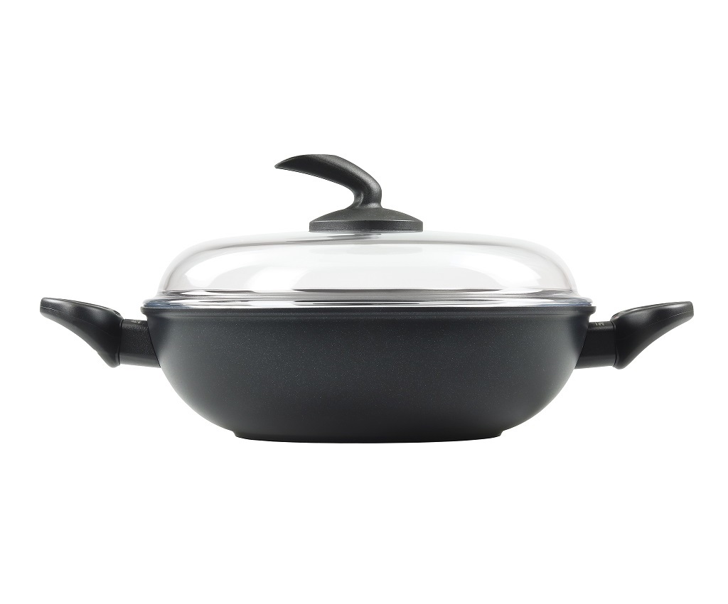 Diamante ‧  Wok with High Dome Glass Lid