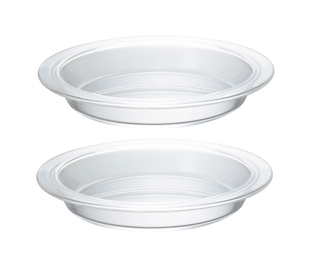 Heatproof Glass Pie Plates 2pcs Set (HPZ-1812)