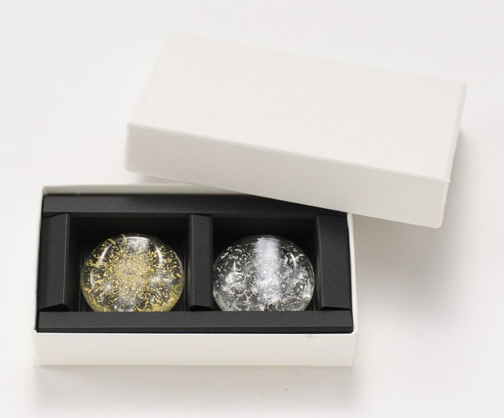 【Pre-order】- Round Glass Chopstick Rests (Gold &amp; Silver) (deliver around 3 weeks after purchase)