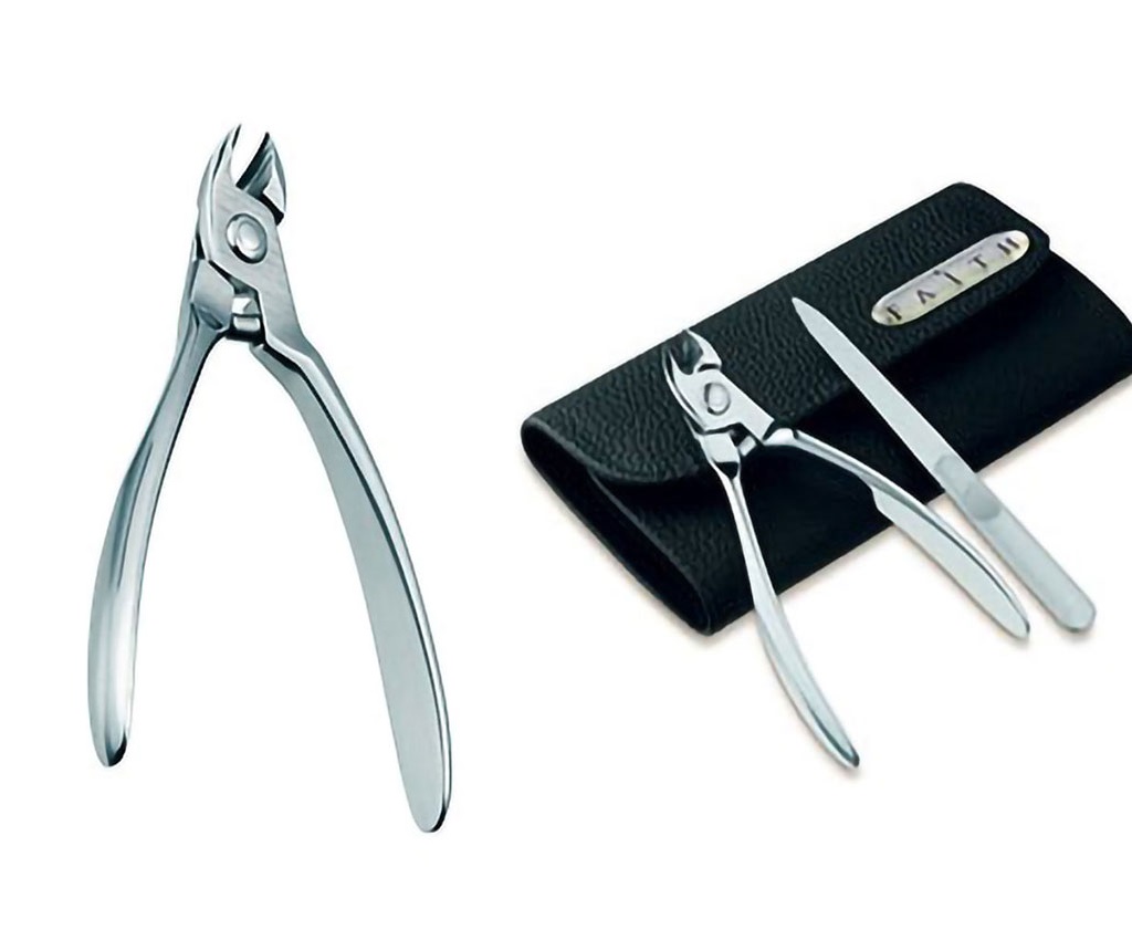 High Carbon Stainless Steel Nail Nipper and File Set with Genuine Leather (NCH-L)