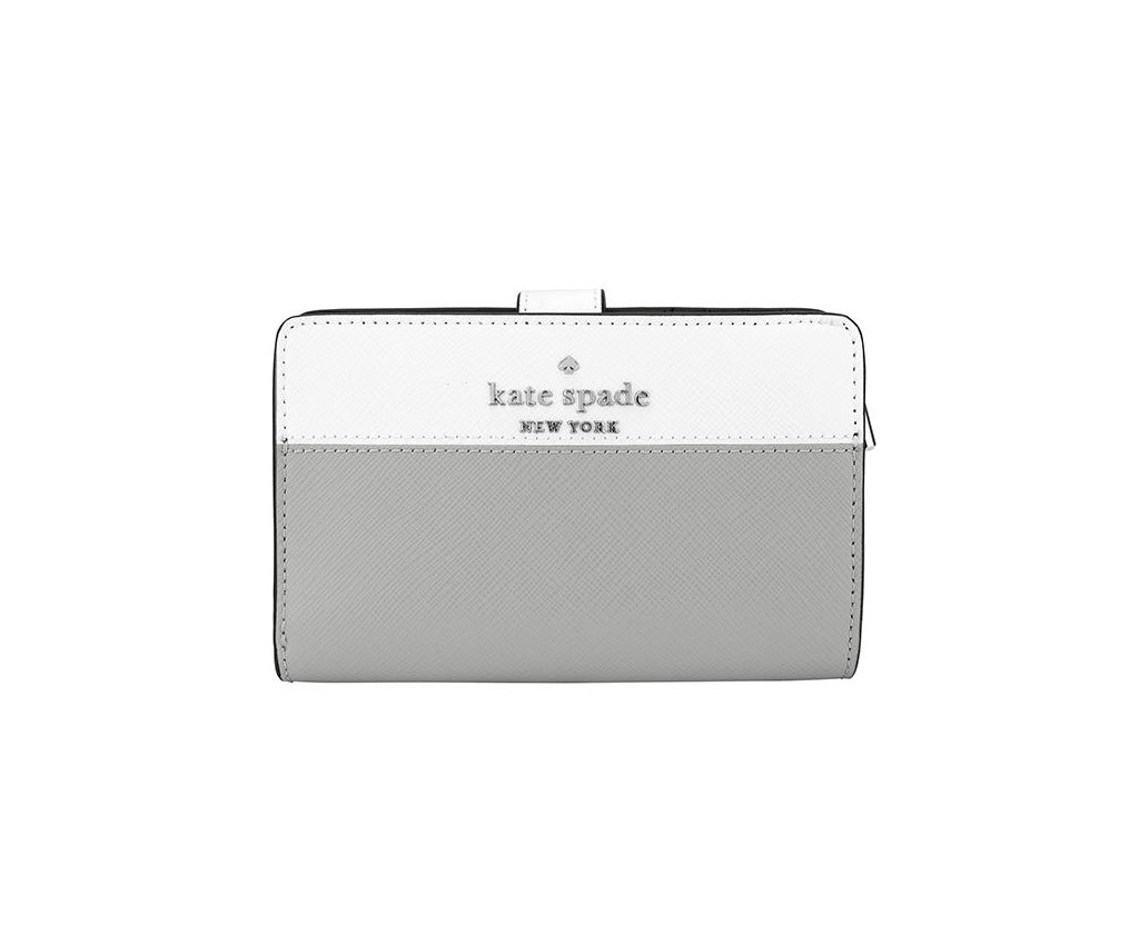 Buy the Kate Spade Staci Saffiano Leather Compact Bifold Wallet +