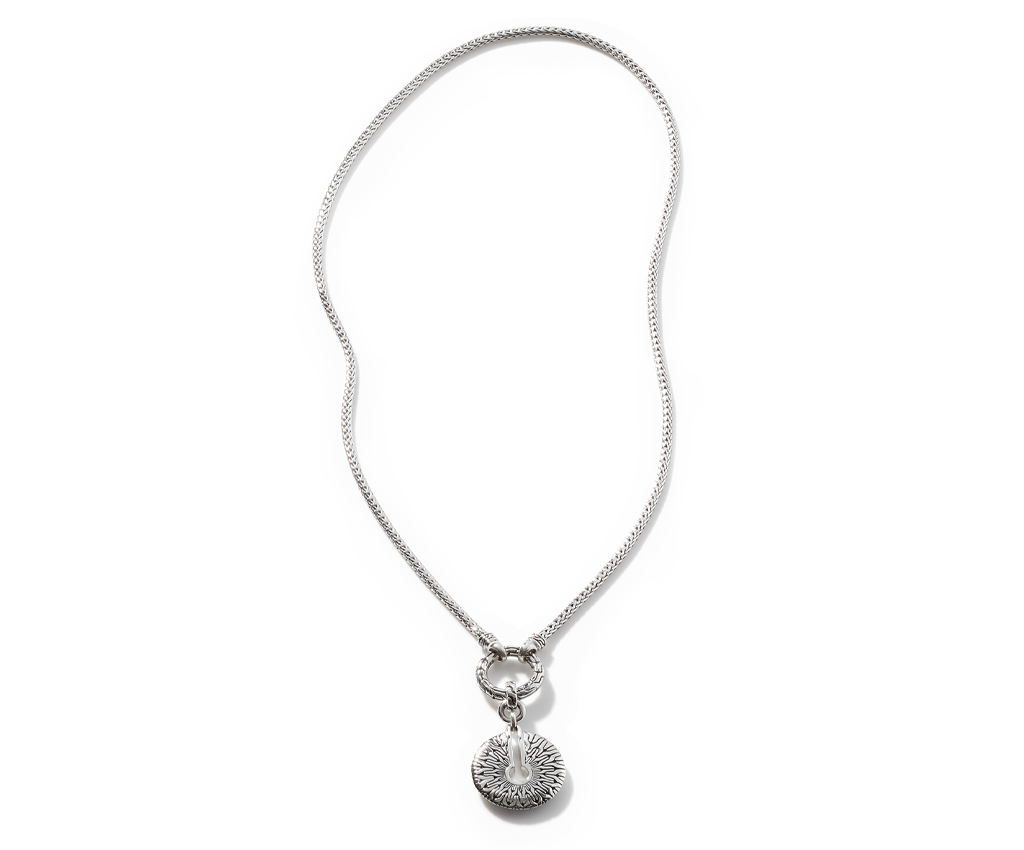 Classic Chain 2.5mm Silver Amulet Pendant Necklace