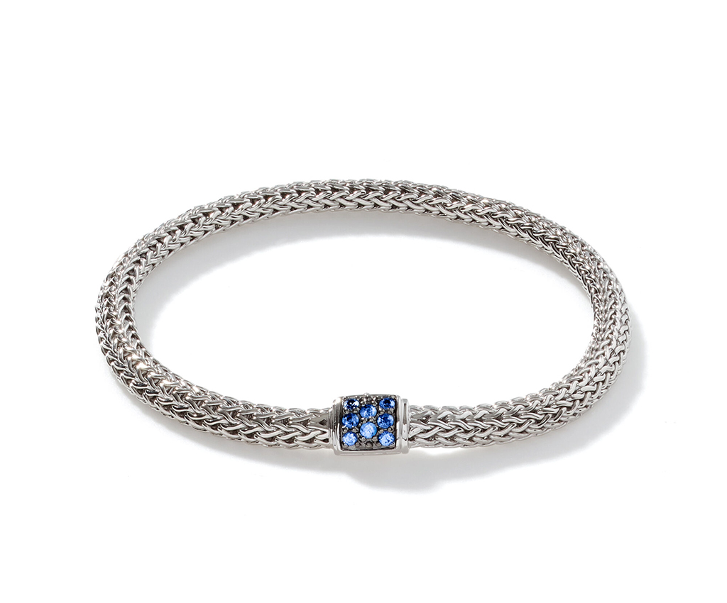 Classic Chain Silver Lava Bracelet (Size M)