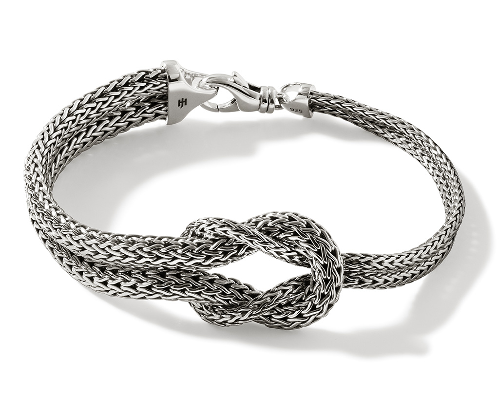 Classic Chain Silver Love Knot Bracelet