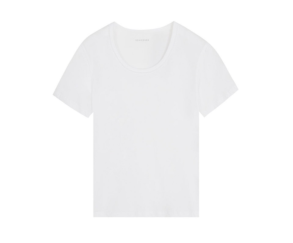 Girl&#39;s Modal Round-Neck T-Shirt (White)