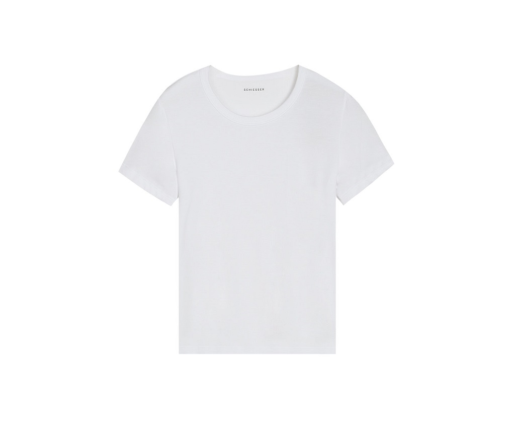 Boy&#39;s Modal Round-Neck T-Shirt (White)
