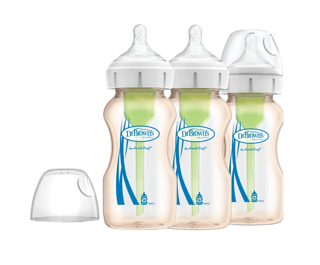 Options+ 仿母乳排氣奶樽PESU 9oz 三個優惠裝