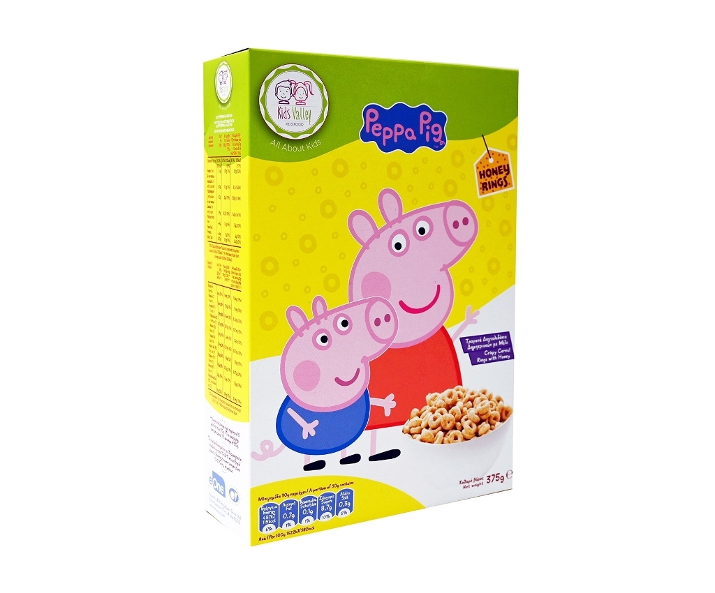 PEPPA PIG Breakfast Cereal 375g (Honey Rings)