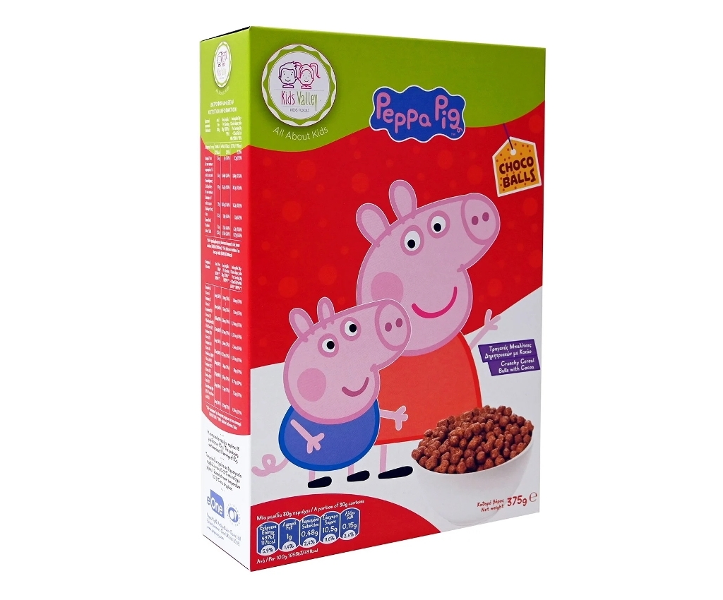 PEPPA PIG Breakfast Cereal 375g (Choco Balls)