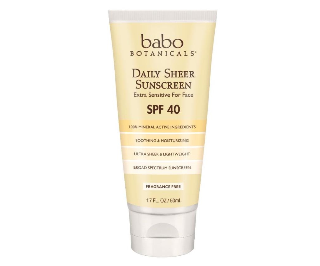 Organic Daily Sheer Facial Sunscreen SPF 40 (Fragrance Free) 50ml