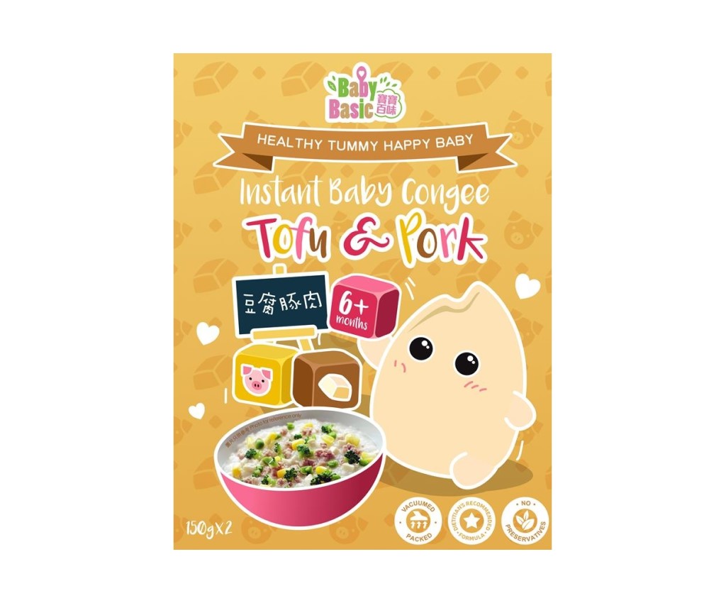 Organic Instant Me-Me Congee (Tofu &amp; Pork) (150g x 2) 300g