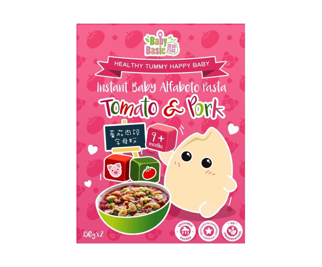 Instant Baby Alfabeto Pasta (Tomoto &amp; Pork) (150g x 2) 300g