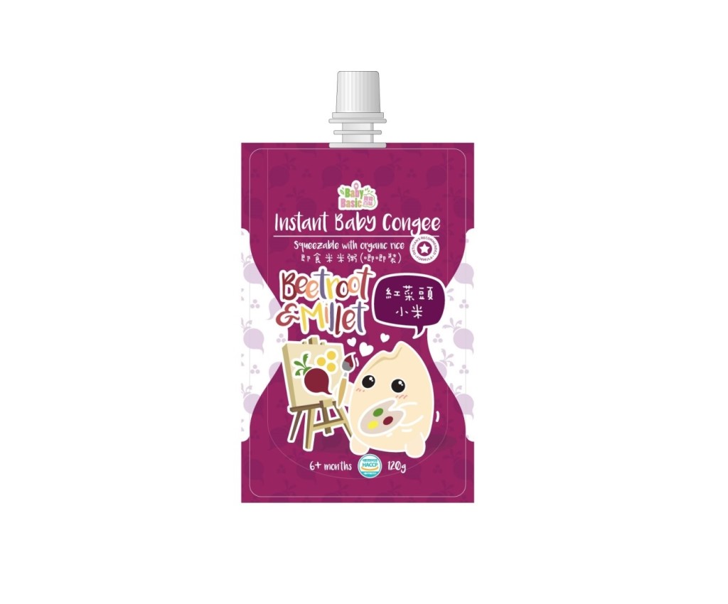 Baby Congee-Squeeze Pouch (Beetroot &amp; Millet) 120g