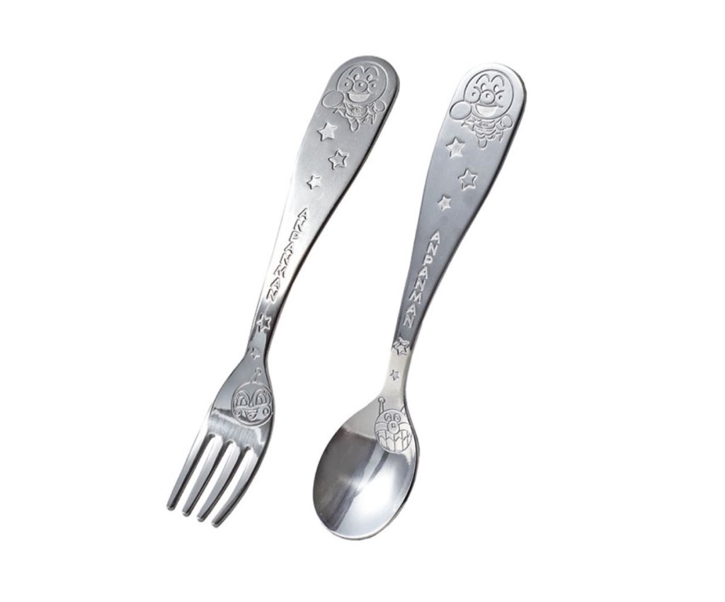 Anpanman Metal Spoon &amp; Fork (M size)