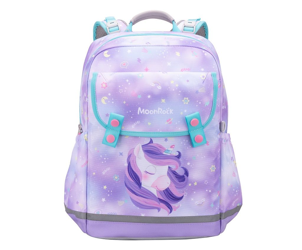 SS100P School Bag - Star Unicorn - Light Purple