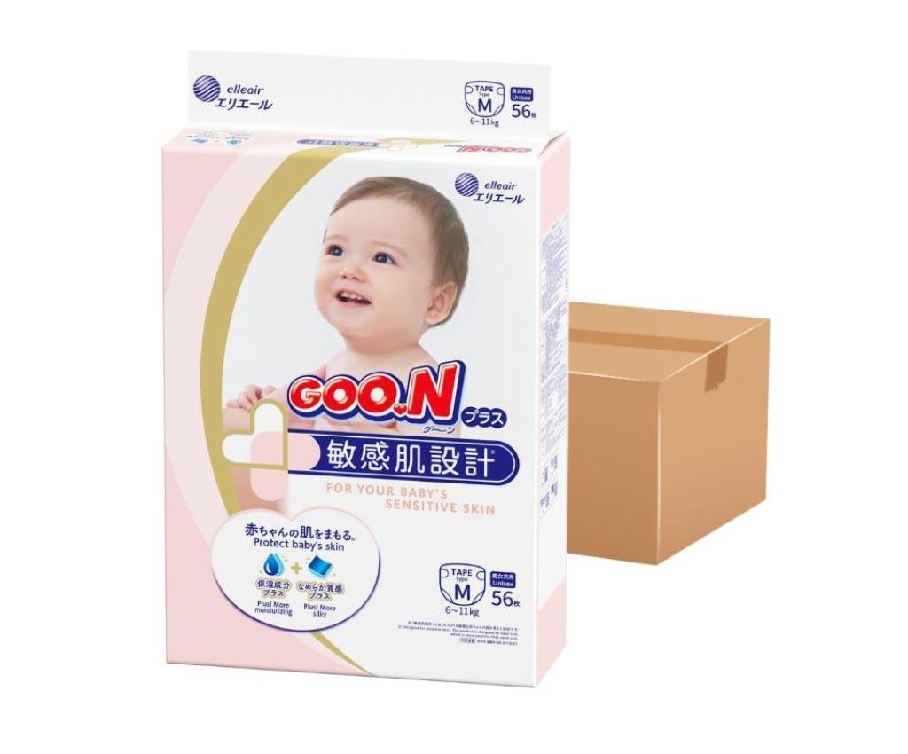 敏感肌嬰兒紙尿片 中碼 56片 (原箱4包)