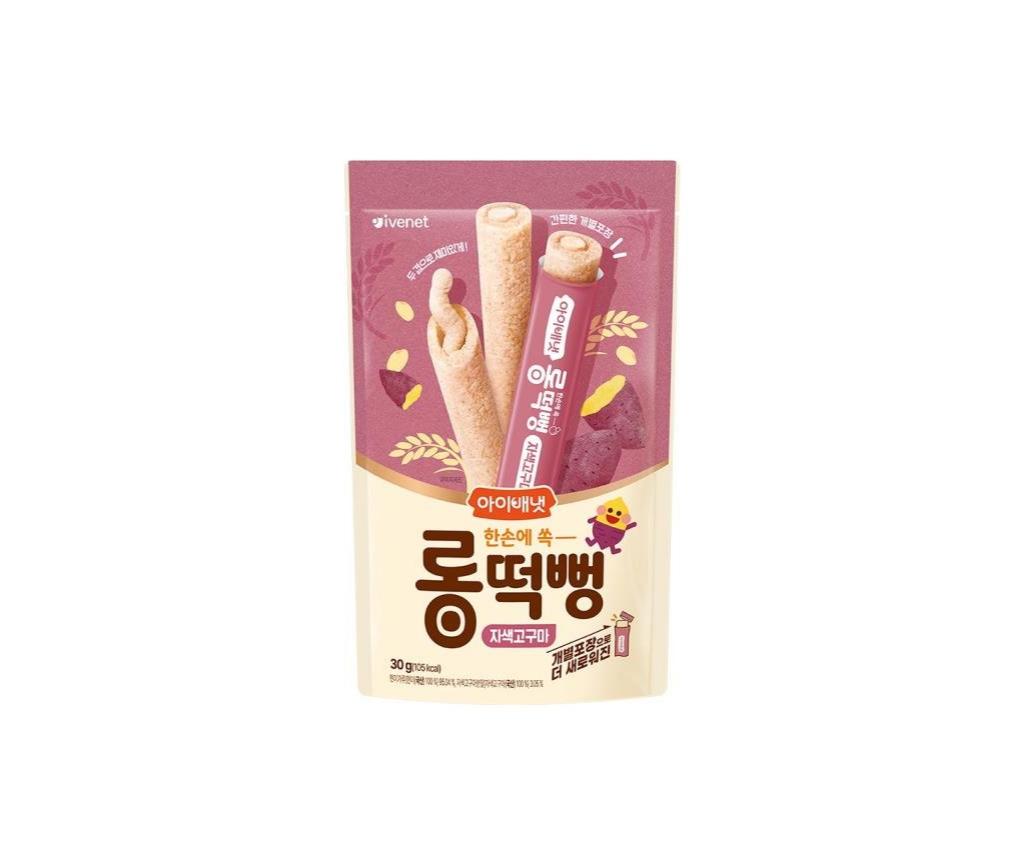 Long Brown Rice Snack Roll (Sweet Potato) (Individual Packing) 30g