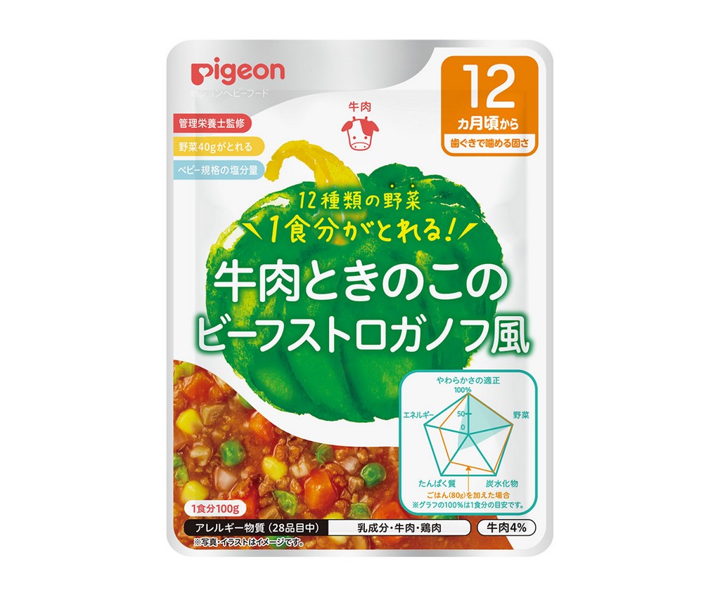 雜菜俄式蘑菇燉牛肉 (12個月以上) 100克
