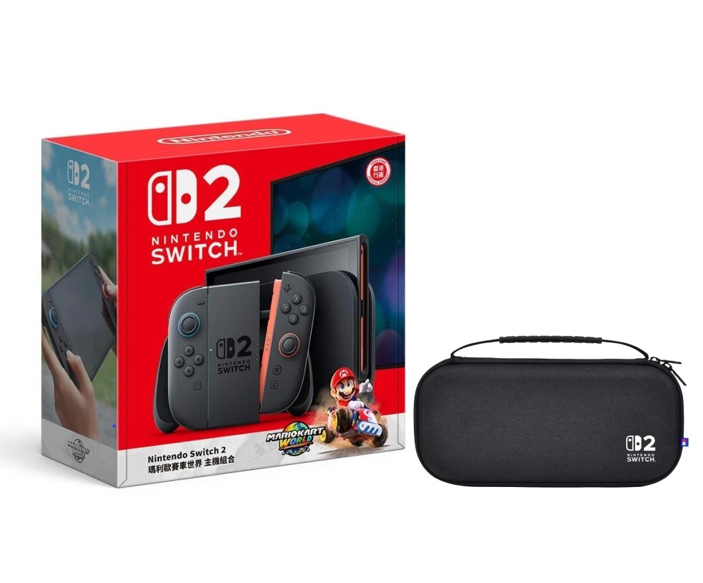 【預購】Switch 2 瑪利歐賽車世界主機組合+ HORI EVA輕薄硬殼主機保護包Plus
