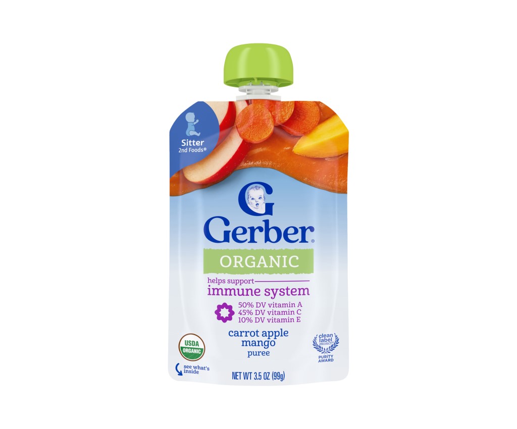 Organic Carrot Apple Mango Pouch Fruit Puree 99g