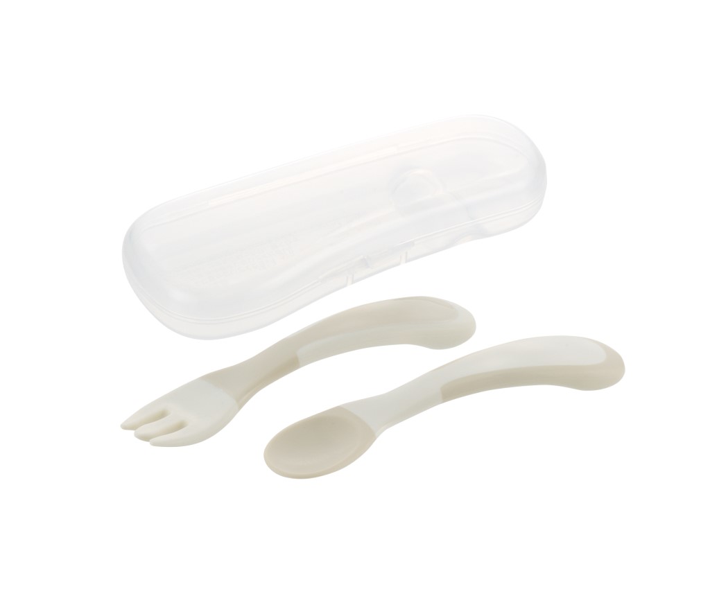 T.L.I Palm Grip Spoon &amp; Fork w/Case