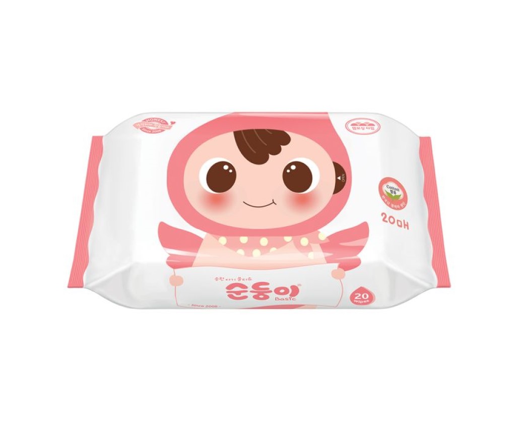 Fragrance Free Baby Wipes 20s (Pink)