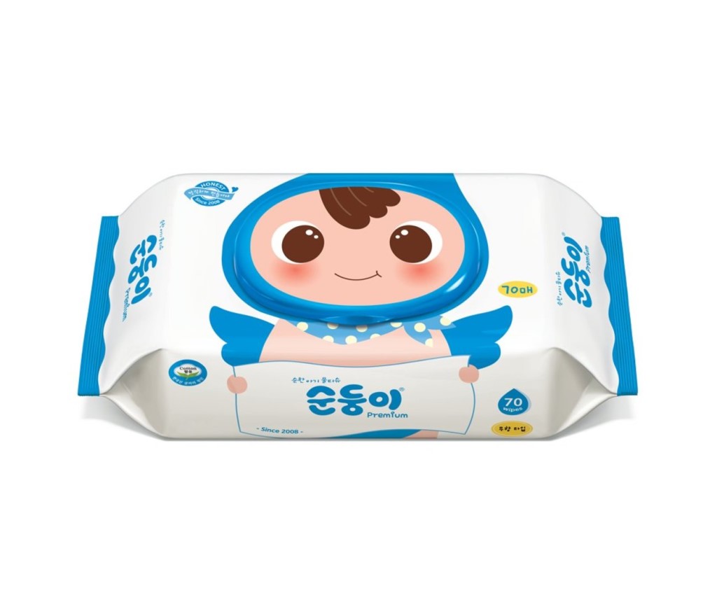 Fragrance Free Premium Baby Wipes 70s (Blue)