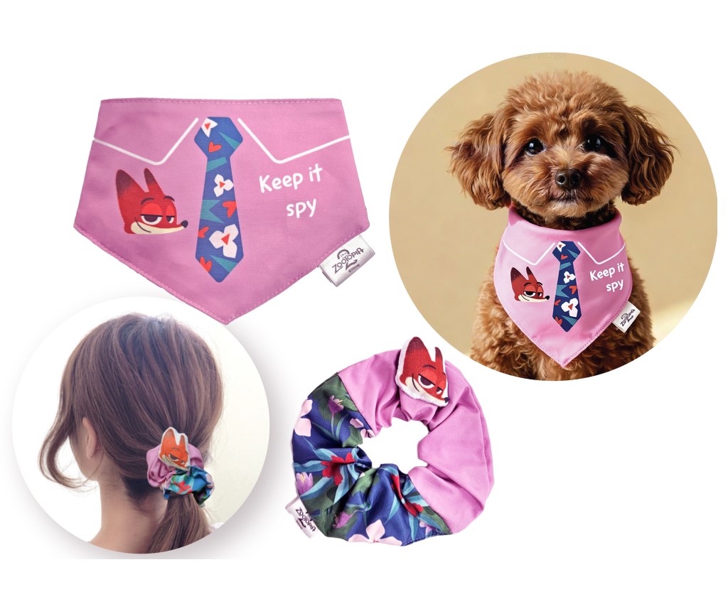 Accessories Set (Scrunchi + Pet Bib) - Zootopia 2 Nick