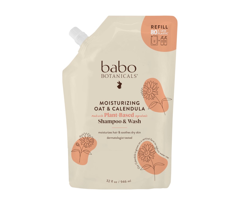 金盞花保濕二合一洗髮沐浴露環保補充裝(無矽) 946ml #80440