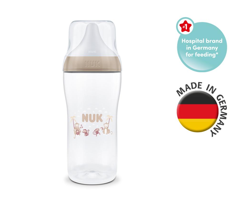 Perfect Match超柔母感360mL PP奶瓶連加大碼矽膠奶嘴 - 猴子