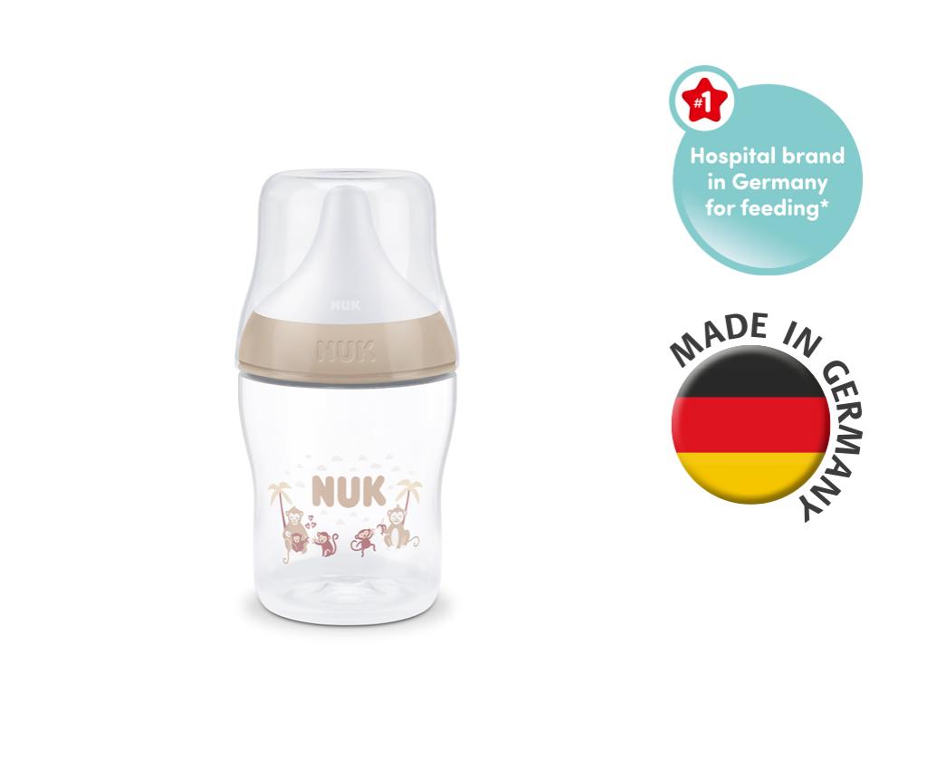 Perfect Match超柔母感150mL PP奶瓶連細碼矽膠奶嘴 - 猴子