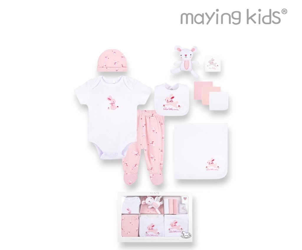 粉色兔兔嬰兒服飾用品禮盒套裝