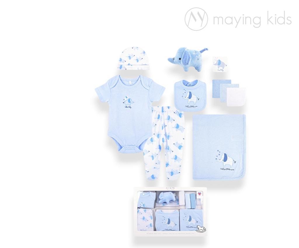 藍色小象嬰兒服飾用品禮盒套裝