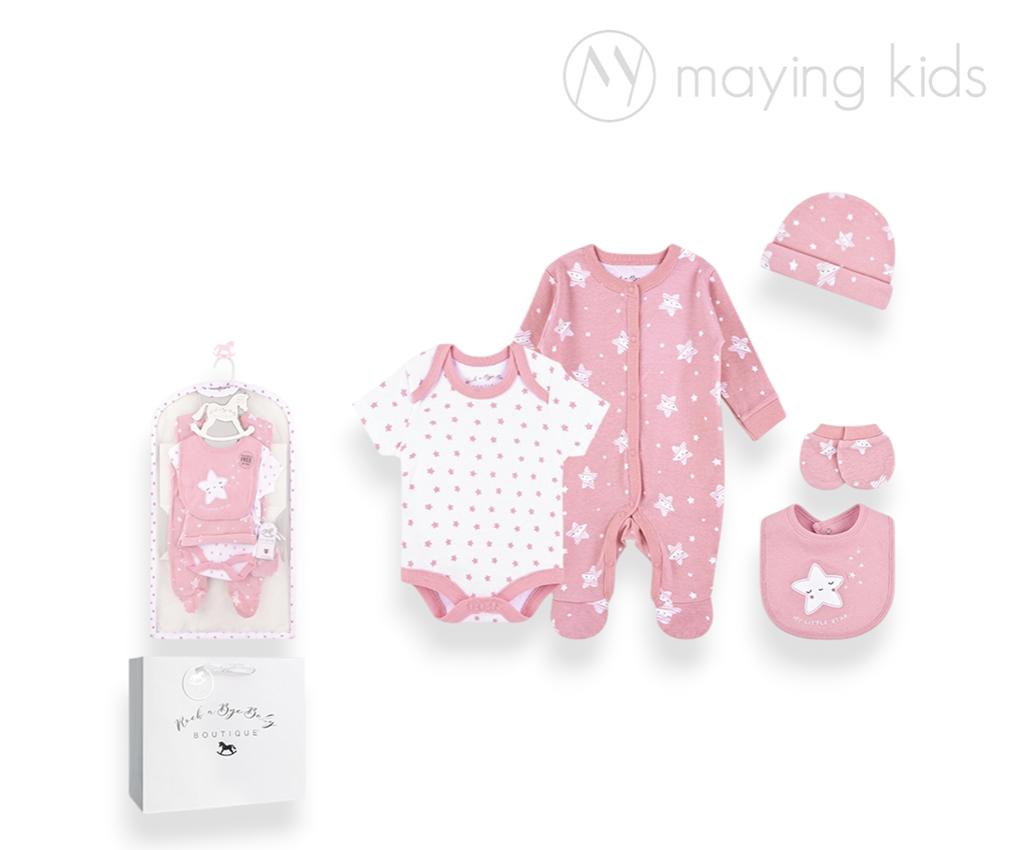 Pink Sleeping Star 5-in-1 Mesh Bag Gift Set (with Paper Bag)