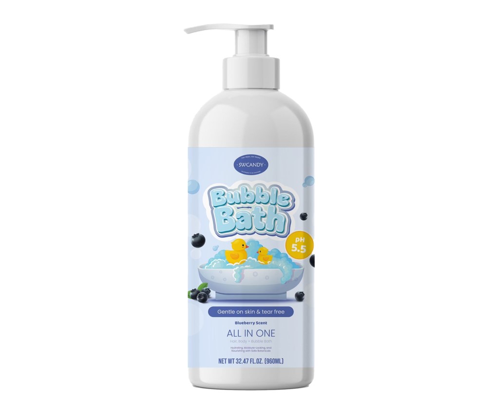 三合一泡泡沐浴露960ml（藍莓味）