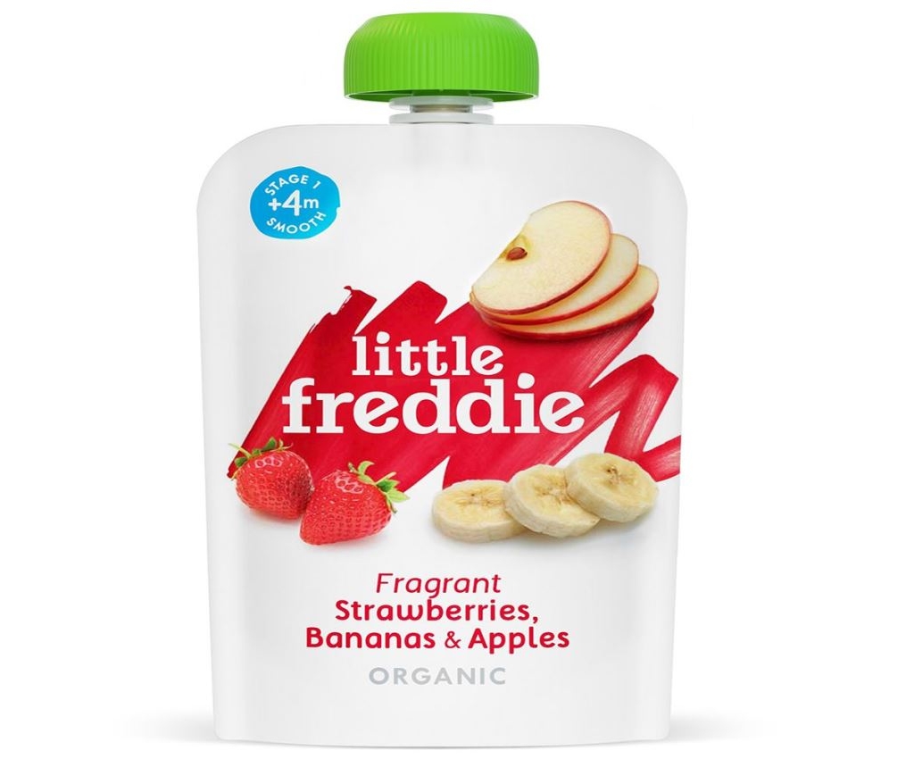 Organic Fragrant Strawberries, Bananas and Apples