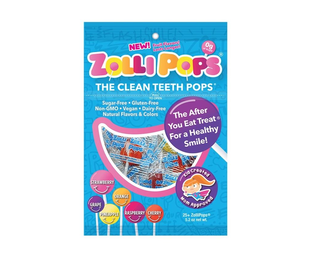 The Clean Teeth Pops, Anti Cavity Lollipops, Delicious Assorted Flavors/5.2oz (25 Count)