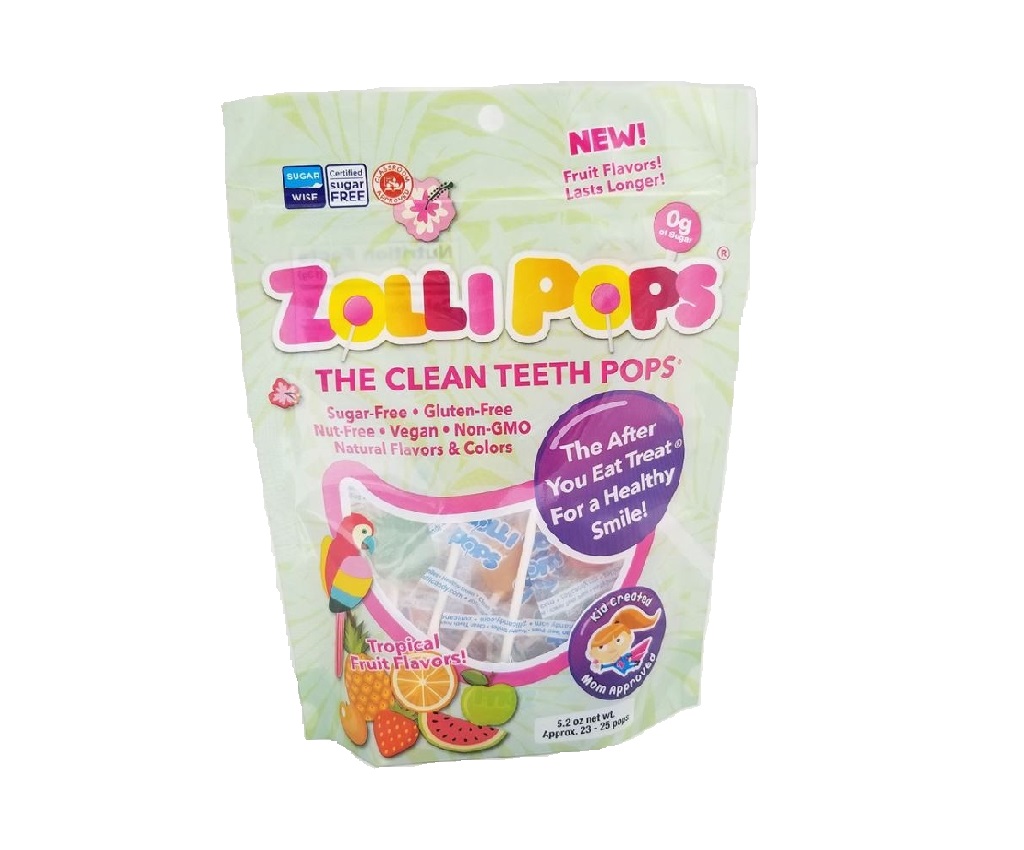 The Clean Teeth Pops, Anti Cavity Lollipops, Delicious Assorted Tropical Flavors/5.2oz (25 Count)