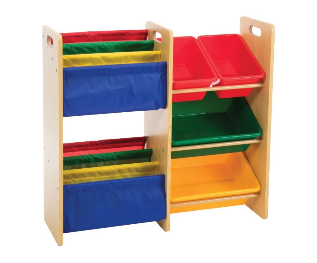 Delsun Book Rack &amp; 4 Toy Storage Organizer Rainbow