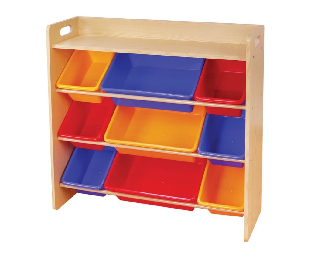 Delsun 9 Toy Storage Organizer with Shelf Rainbow