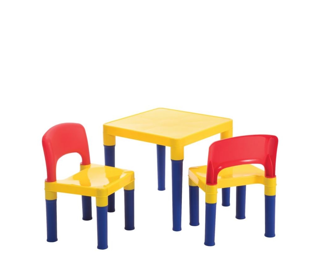 Delsun Children Table and Chair Set (Rainbow)