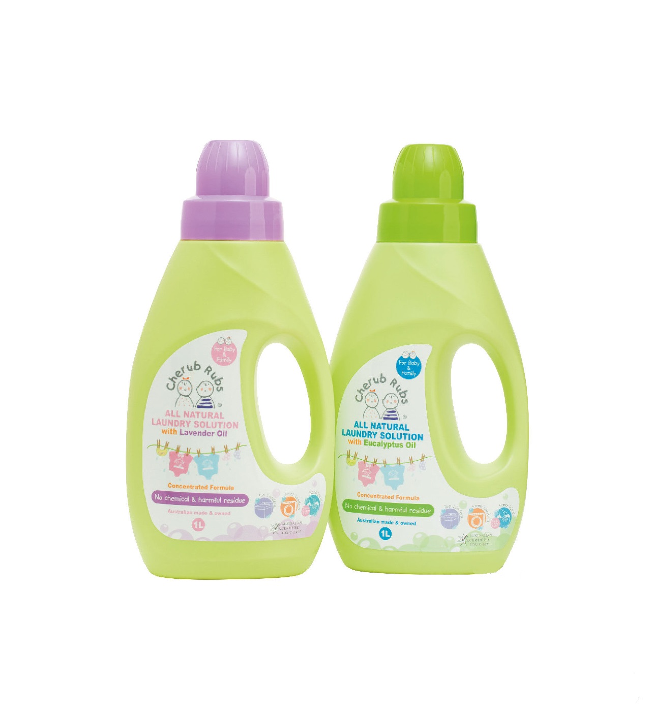 All Natural Laundry Solution Eucalyptus 1L Twins pack