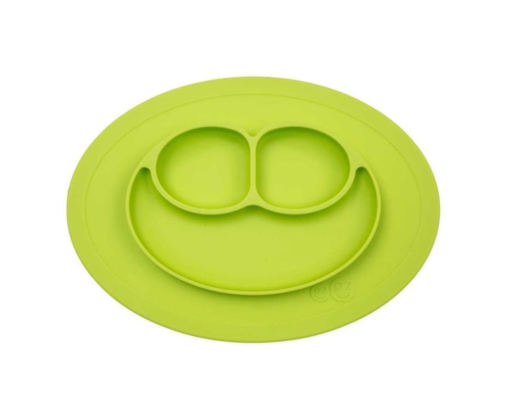 MINI MAT Plate &amp; Mini Placemat - Lime (Free 1pc of Joy Organics Organic Kids Pasta 200g Ocean - Wheat)