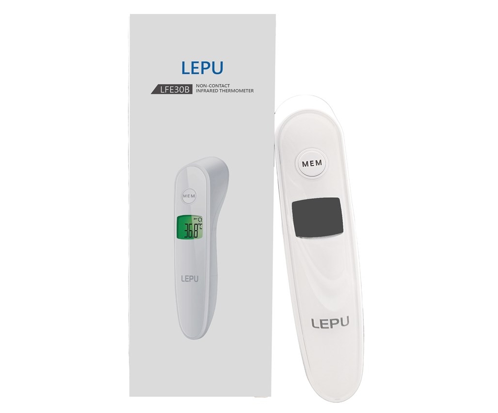 指夾式脈搏心率血氧計血氧儀 及 LEPU 非接觸式多功能紅外線體溫計