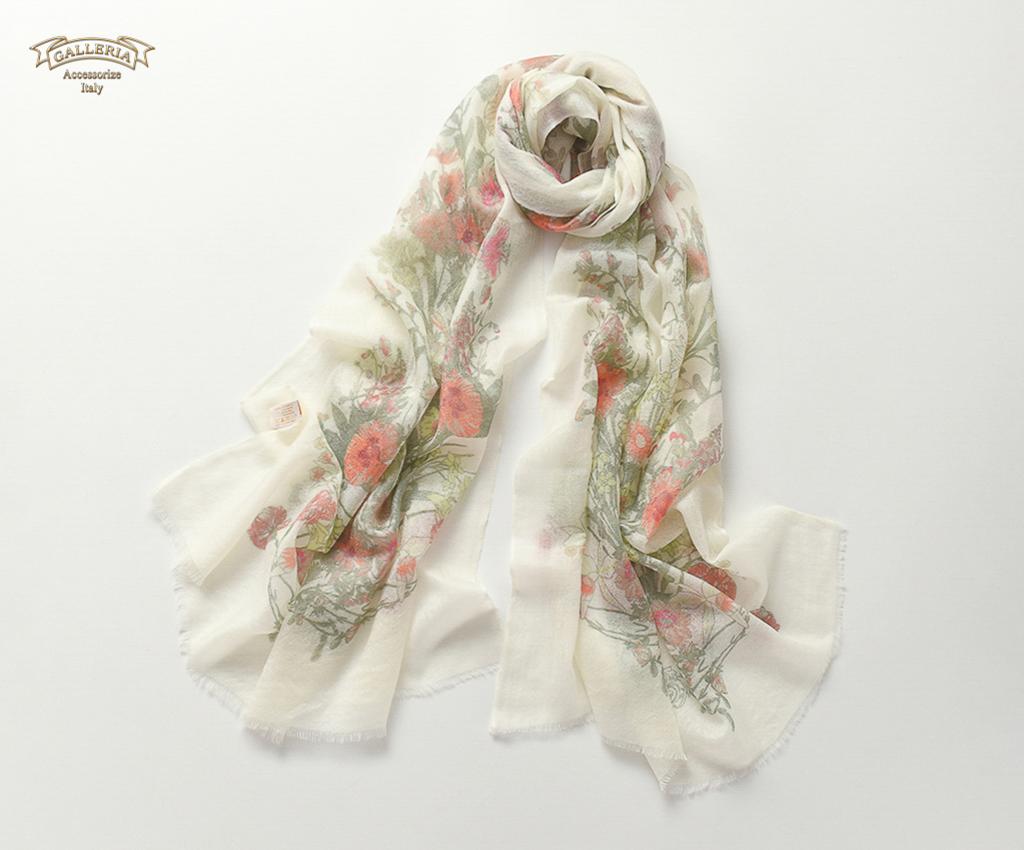 Cashmere Print Scarves (Ivory&amp;Multi)