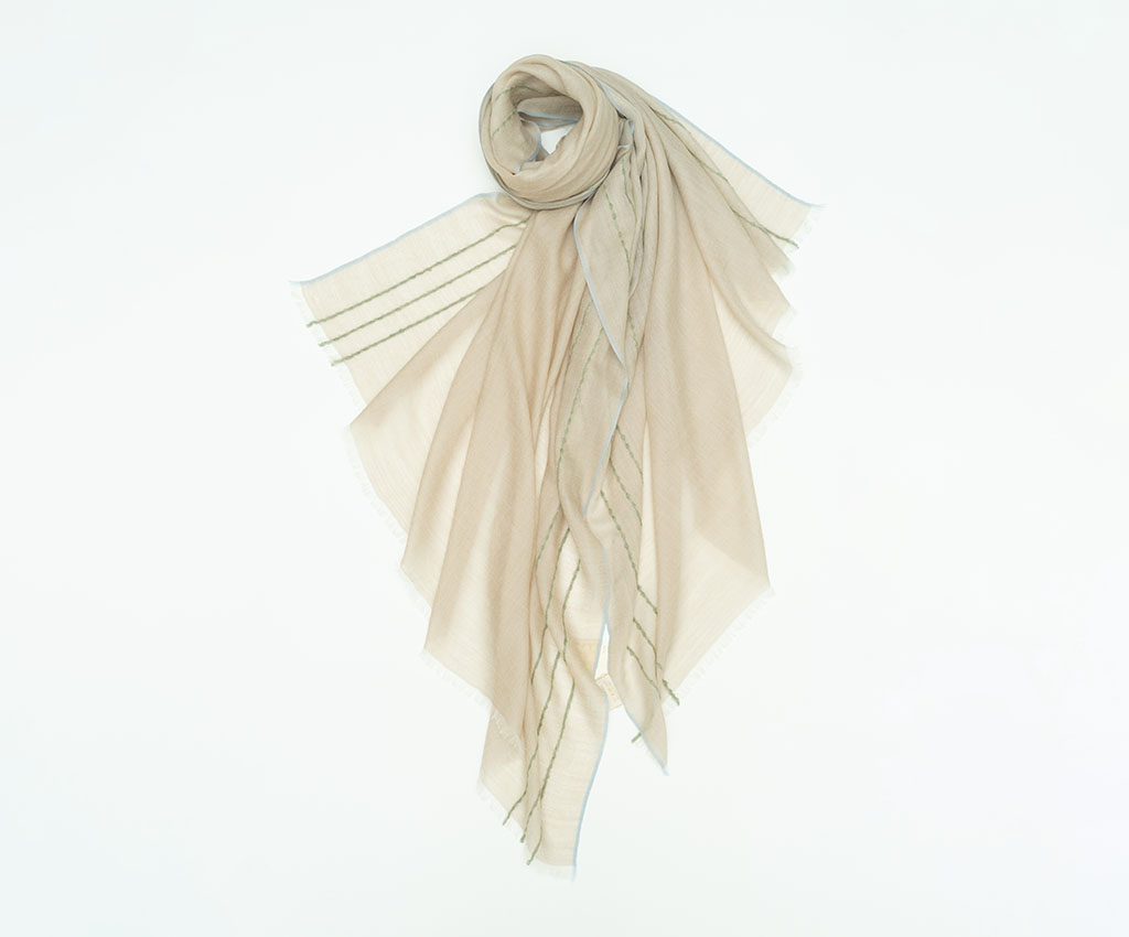 Pure Cashmere Yarn-Dyed Shawl