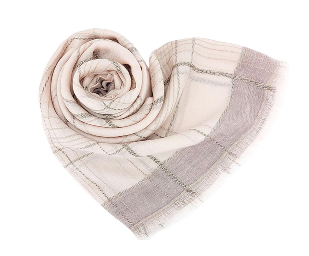 Cashmere Scarf - Plaid With Gold Thread