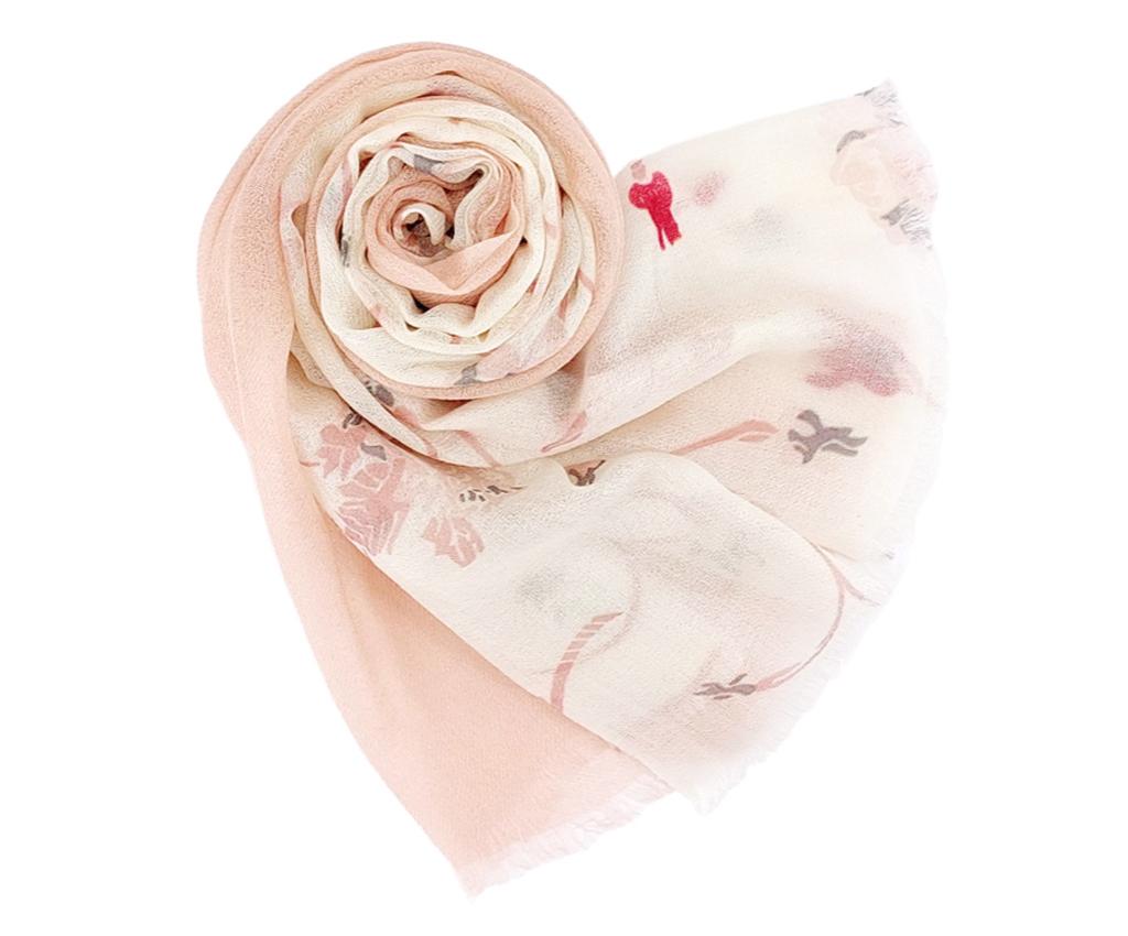 Cashmere Mixed Wool Scarf - Flower Bloom Printed